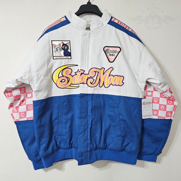Pretty Guardian Sailor Moon Unisex Racing Jacket Size XL New - Picture 3 of 12